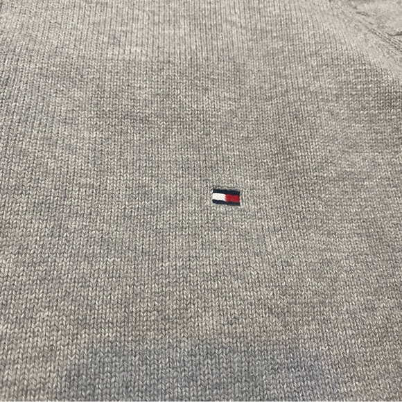 Tommy Hilfiger Grey Quarter Zip Heavy Sweater Sweatshirt Pullover Mens Size XL - Picture 12 of 12